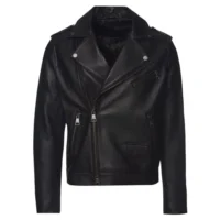 Black 1 leather biker jacket