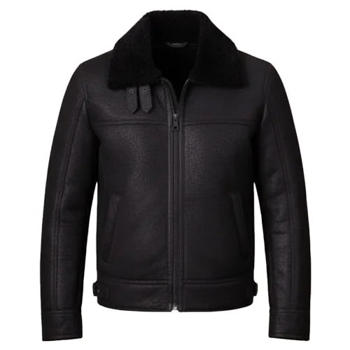 Sheepskin Leather Jacket Premium Mens Flying Jacket