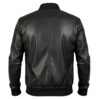 Black (3) mens leather bomber jacket