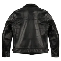 Black premium biker leather jacket