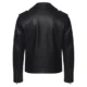 Black leather biker jacket