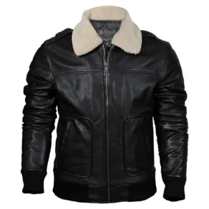 mens leather bomber jacket