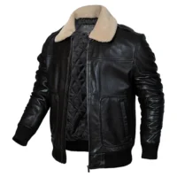 Black Front.jpg mens leather bomber jacket