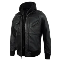 mens leather bomber jacket