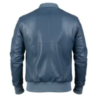 Blue (2) mens leather bomber jacket