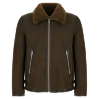 Brown 1 shearling leather jacket