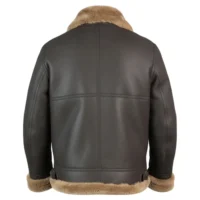 Brown 2 premium shearling aviator jacket