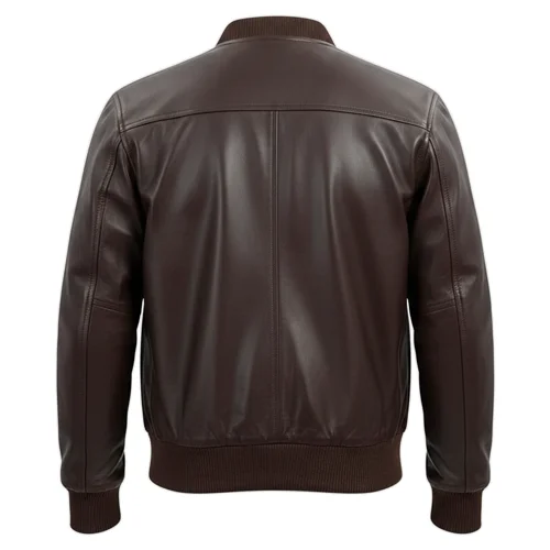 Brown (2) mens leather bomber jacket