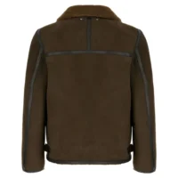 Brown shearling leather jacket