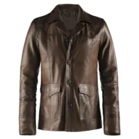 Brown vintage leather jacket