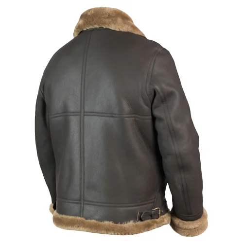 Premium Shearling Aviator Jacket Classic Pilot Style