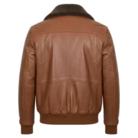 Mens Leather Bomber Jacket