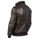 Brown Back Mens Leather Bomber Jacket