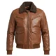 Mens Leather Bomber Jacket