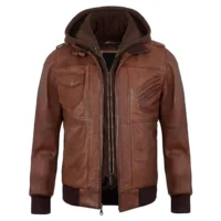 mens leather bomber jacket