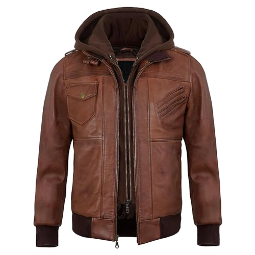 Brown Front.jpg mens leather bomber jacket