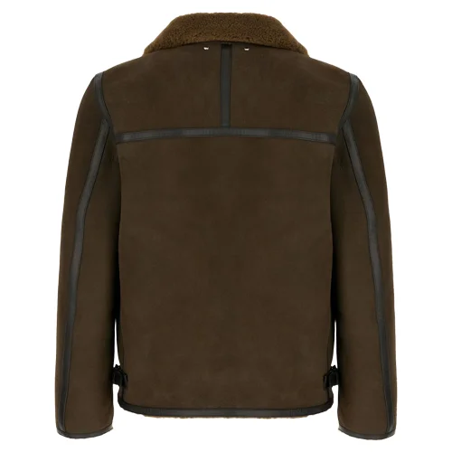 Shearling Leather Jacket Premium Stylish Outerwear