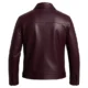 Burgundy mens leather blazer