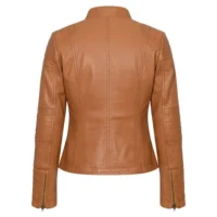 Cognac 1 womens leather jacket
