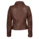Cognac Wax Brown womens leather jacket