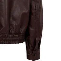 Dark Red faux leather jacket