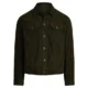 Dark green suede leather jacket