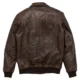 Distressed Brown Back mens leather bomber jacket