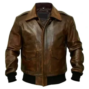 mens leather bomber jacket