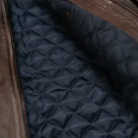 Linning mens leather bomber jacket