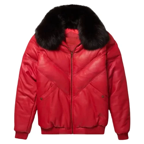 mens leather bomber jacket