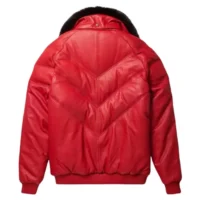 Red Back (2) mens leather bomber jacket