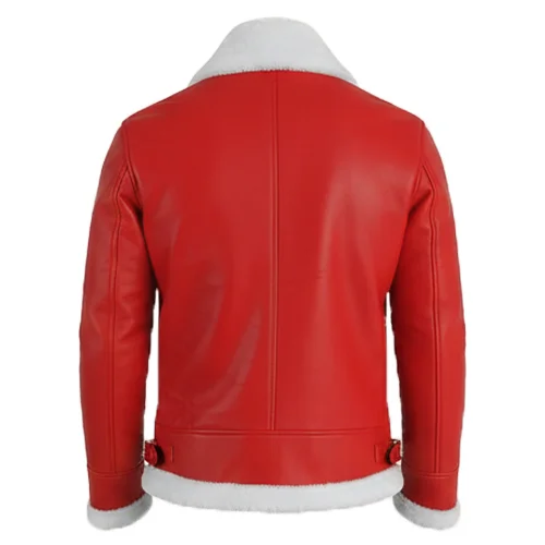 Premium Leather Jacket Bomber Style With Fur Lining