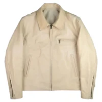 Soft Beige 1 premium leather jacket
