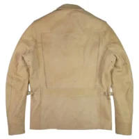 Soft Beige premium leather jacket