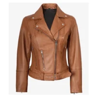 Tan 1 womens leather jacket