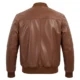 Tan (1) mens leather bomber jacket