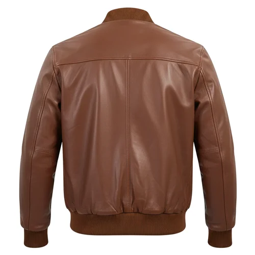 Mens Leather Bomber Jacket – Premium Classic MA-1 Style