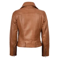 Tan womens leather jacket