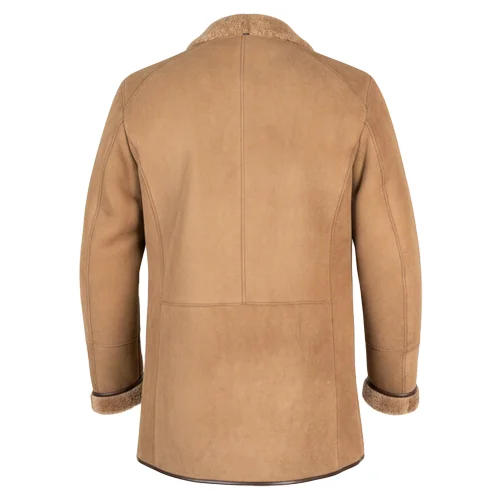 Premium Shearling Jacket Hip Length Tailored Fit