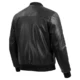 black (2) mens leather bomber jacket