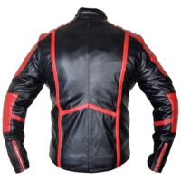 Black Red Back Superman Leather Jacket
