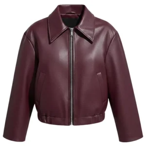 womens leather bomber jacket