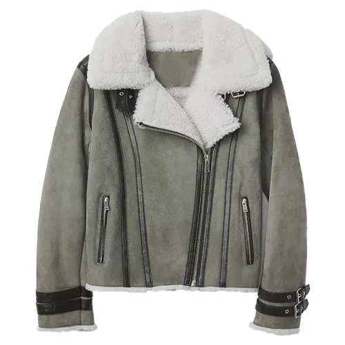 Womens Leather Bomber Jacket B3 Fur Lining Design