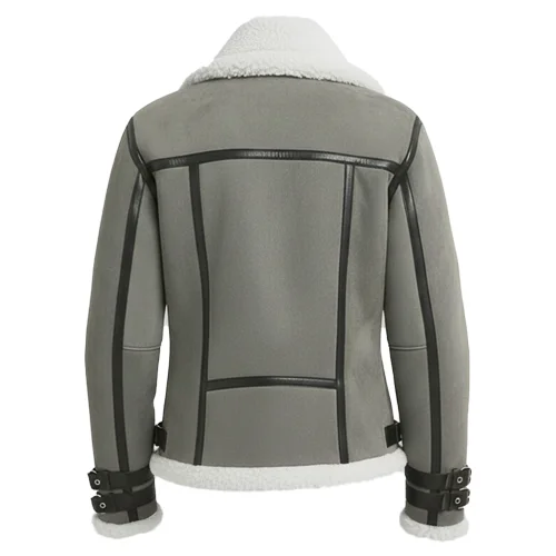 Womens Leather Bomber Jacket B3 Fur Lining Design