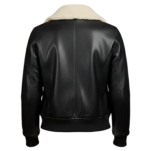 Womens Leather Bomber Jacket Premium Sheepskin Design