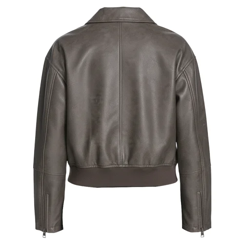 womens leather bomber jacket