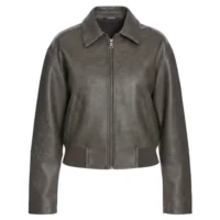 womens leather bomber jacket
