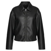 womens leather bomber jacket