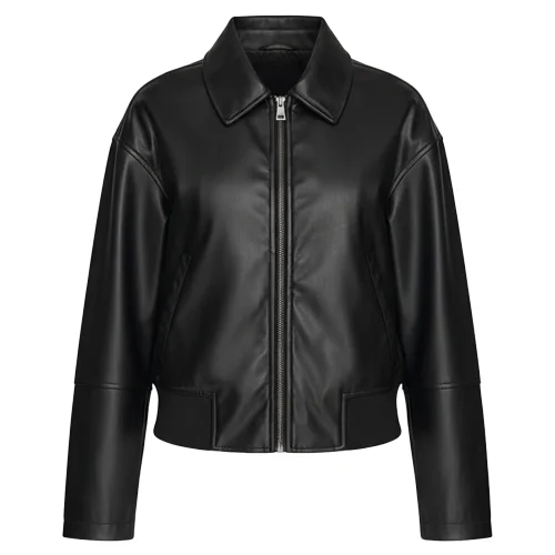 womens leather bomber jacket