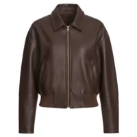 womens leather bomber jacket
